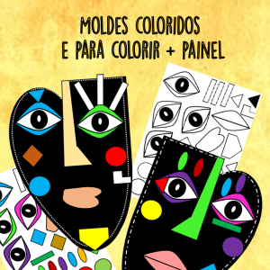 Máscaras Africanas: Moldes de Máscaras + Painel