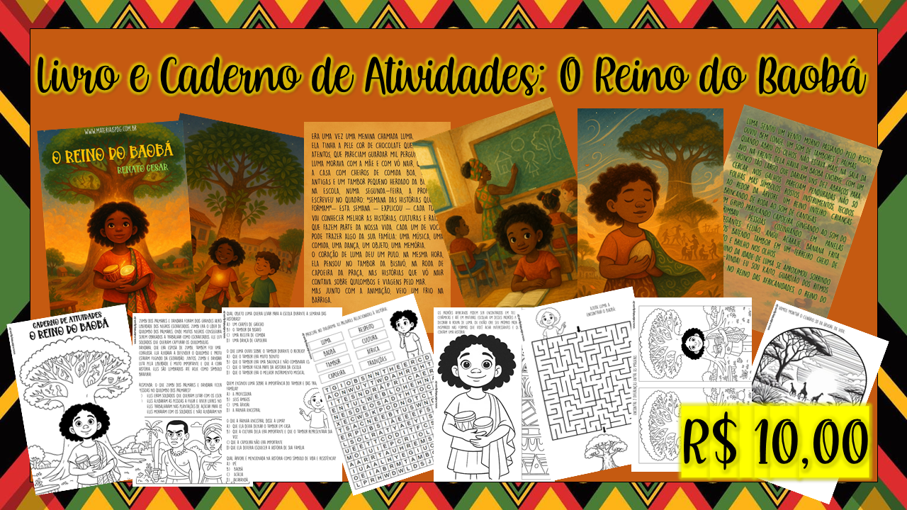 KIT DE ATIVIDADES & HISTÓRIA - O REINO DO BAOBÁ 🌟