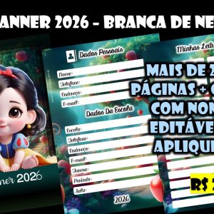 Planner 2026 - Branca de Neve