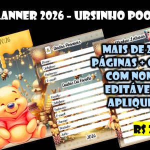 Planner 2026 - Ursinho Pooh