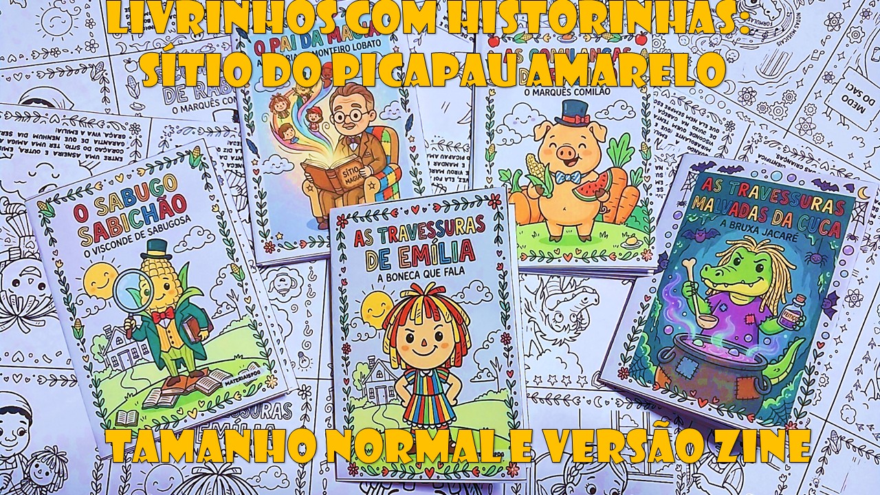 Livrinhos Sítio do Picapau Amarelo: Coloridos e Para Colorir