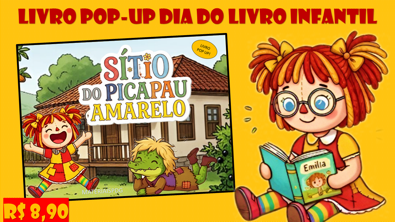 Livro POP UP Dia do Livro Infantil