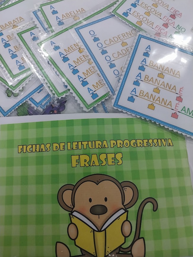 📚 Fichas de Leitura Progressiva de Frases - 80 fichas + ponteiras - Imagem 4