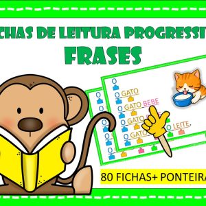 📚 Fichas de Leitura Progressiva de Frases - 80 fichas + ponteiras