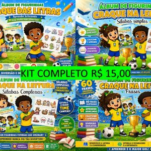 ⚽🏆 COLEÇÃO ÁLBUNS DE FIGURINHAS — CRAQUE NA LEITURA
