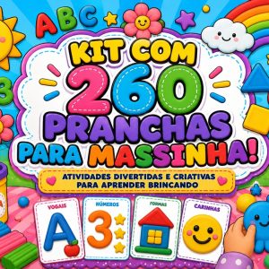 KIT COM 260 PRANCHAS DE  ATIVIDADES COM MASSINHA