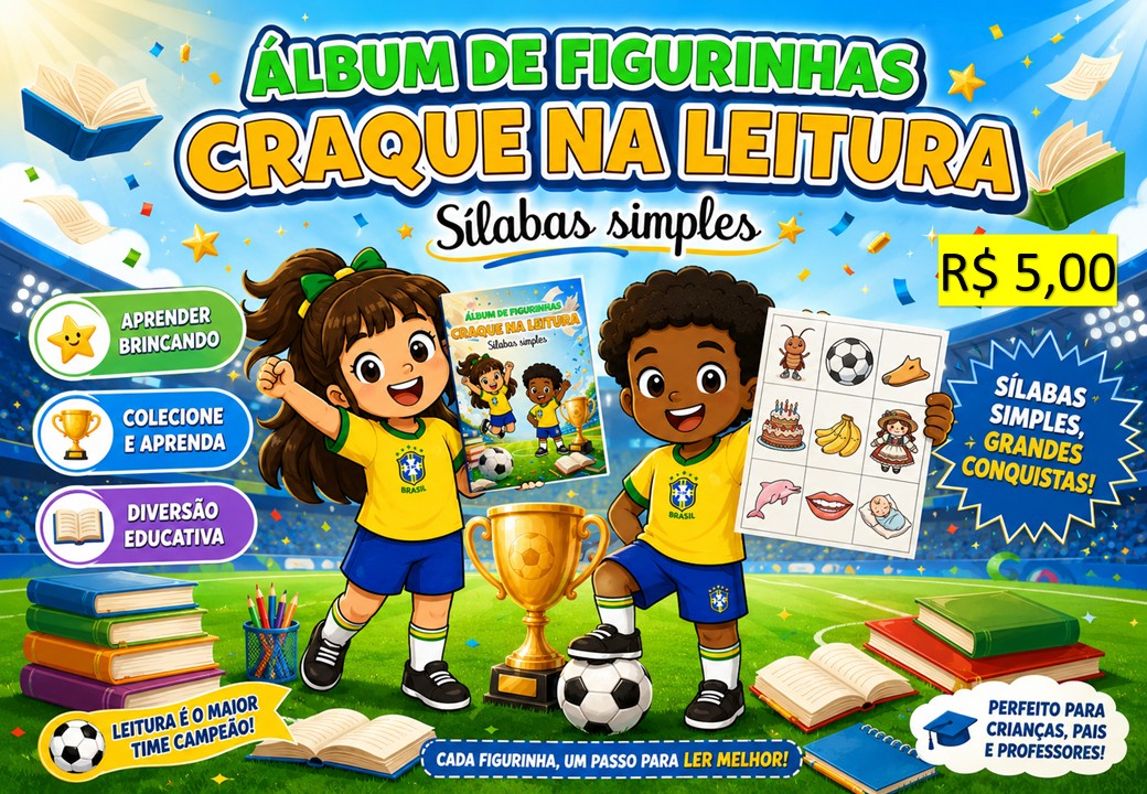 Álbum Craque na Leitura — Sílabas Simples