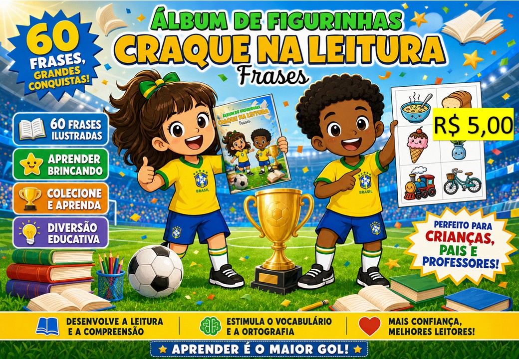 Álbum Craque na Leitura — 60 Frases