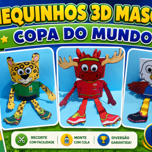 BONEQUINHOS 3D - MASCOTES COPA DO MUNDO