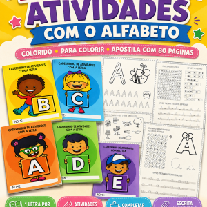 LIVRINHOS ZINE + APOSTILA DE ATIVIDADES COM ALFABETO