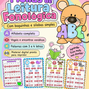 Fichas de Leitura Fonológicas - Sílabas Simples