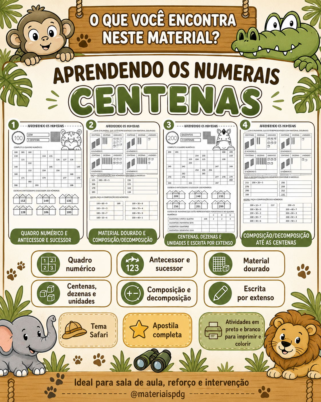 APOSTILA APRENDENDO OS NUMERAIS – CENTENAS