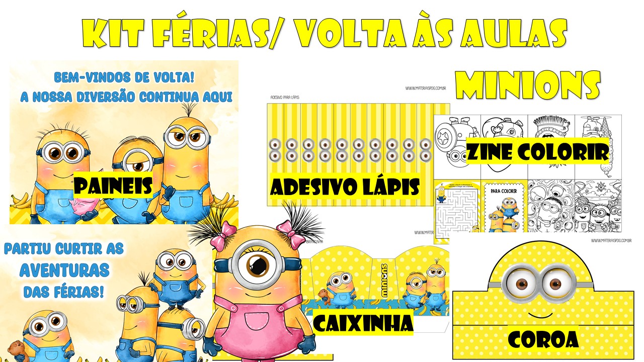 Kit Férias/ Volta às Aulas – Minions