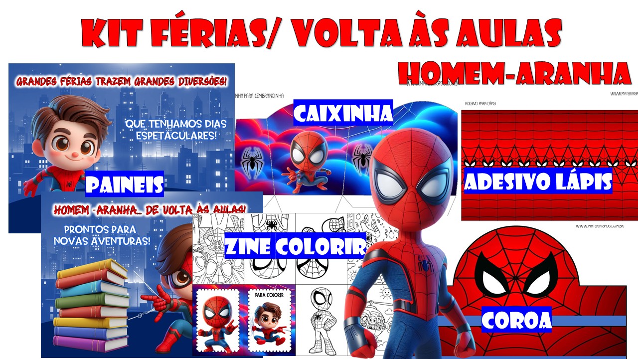 Kit Férias/ Volta às Aulas – Homem-Aranha