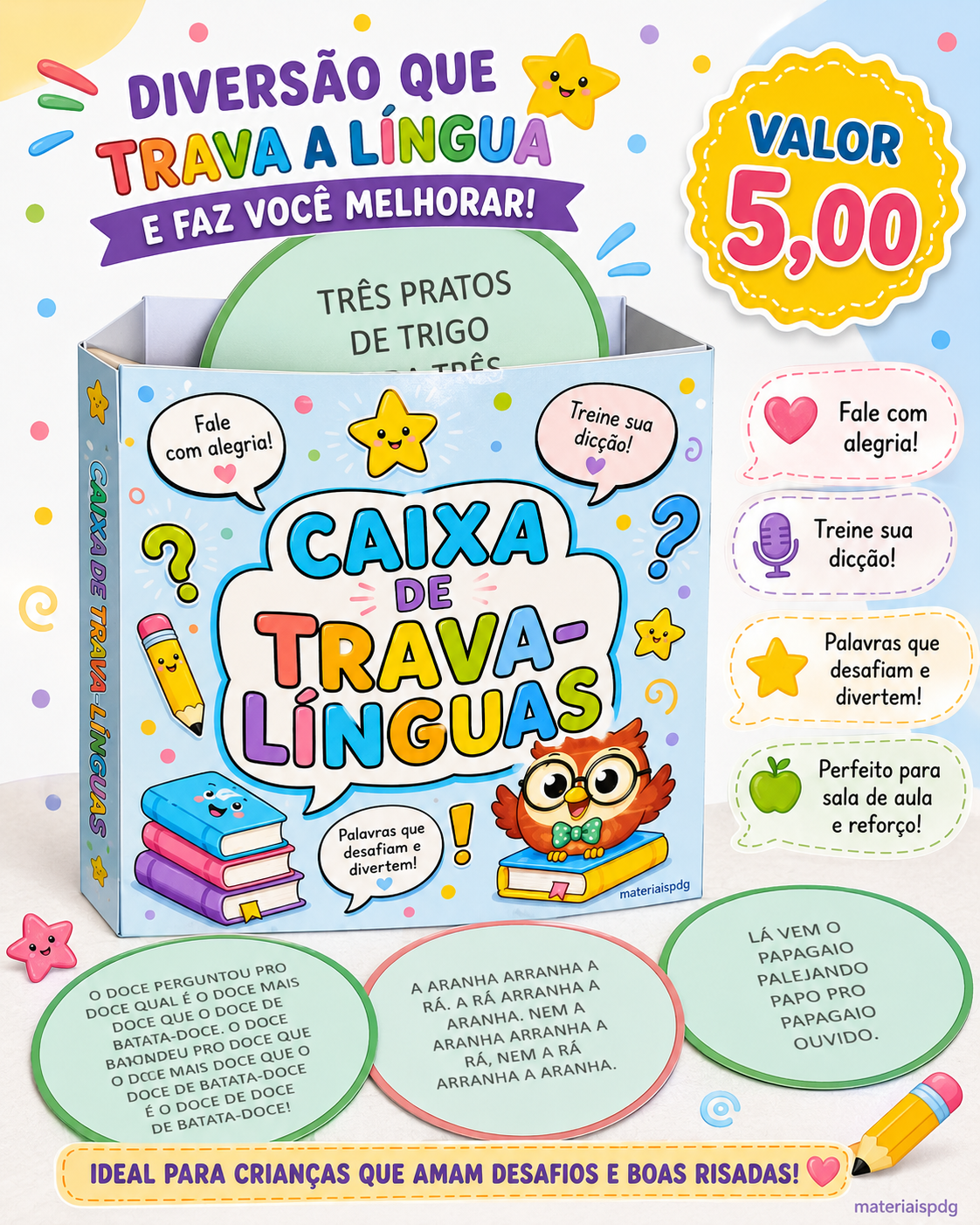 CAIXA DE TRAVA-LÍNGUAS