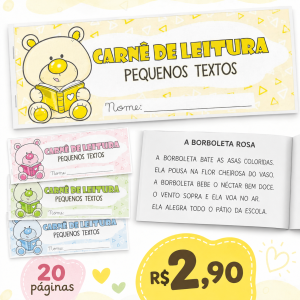 CARNÊ DE LEITURA - PEQUENOS TEXTOS