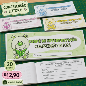 CARNÊ DE LEITURA - COMPREENSÃO LEITORA - INTERPRETAÇÃO DE FRASES