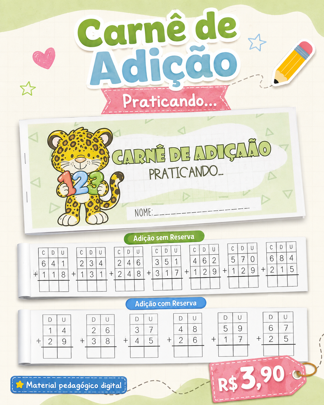 CARNÊ DE ADIÇÃO