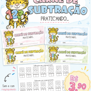 CARNÊ DE SUBTRAÇÃO